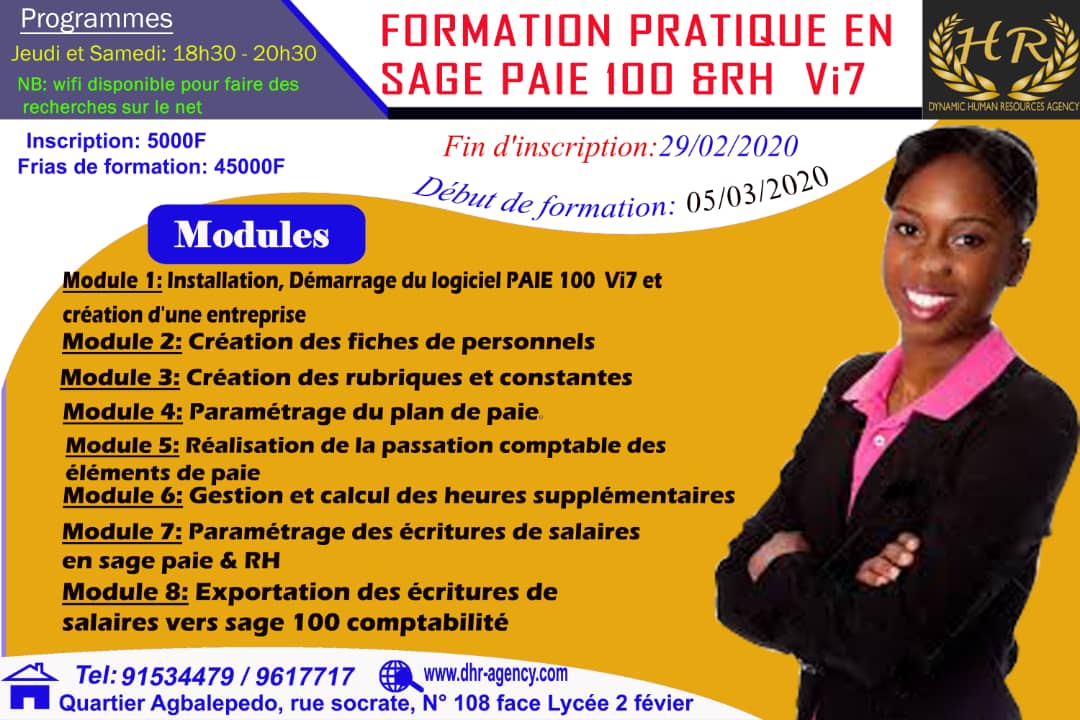 FORMATION PRATIQUE EN SAGE PAIE 100 & RH